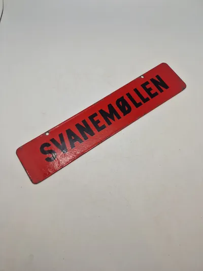 Original dansk sporvogns skilt Metal