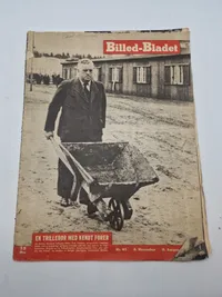 Originalt eks. af Billed-Bladet med Frits Clausen på forsiden (fra han sad i Frøslevlejren