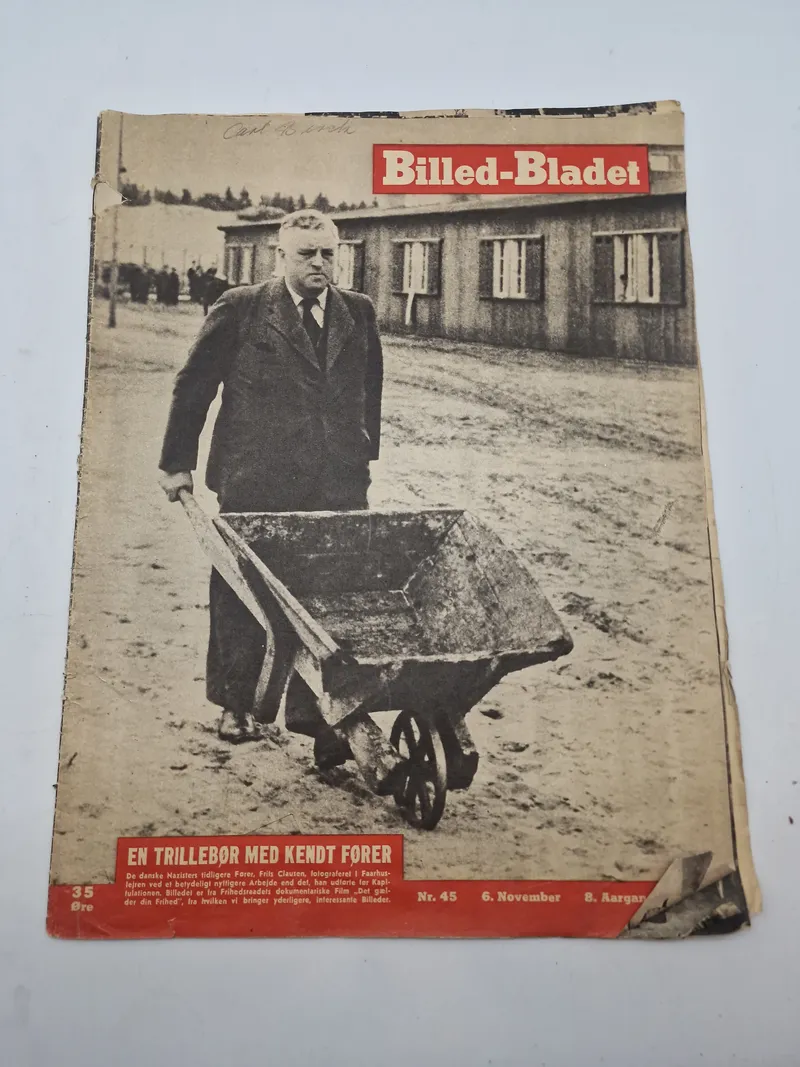 Originalt eks. af Billed-Bladet med Frits Clausen på forsiden (fra han sad i Frøslevlejren