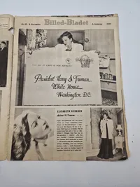 Originalt eks. af Billed-Bladet med Frits Clausen på forsiden (fra han sad i Frøslevlejren