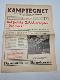Originalt eks af den danske nazistiske avis “Kamptegnet”