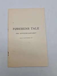Samling originale udgaver af Førerens taler - ww2