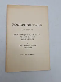 Samling originale udgaver af Førerens taler - ww2