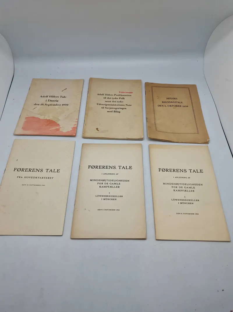 Samling originale udgaver af Førerens taler - ww2