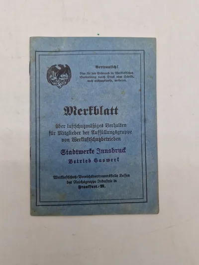 Originalt tysk Mertblatt - ww2
