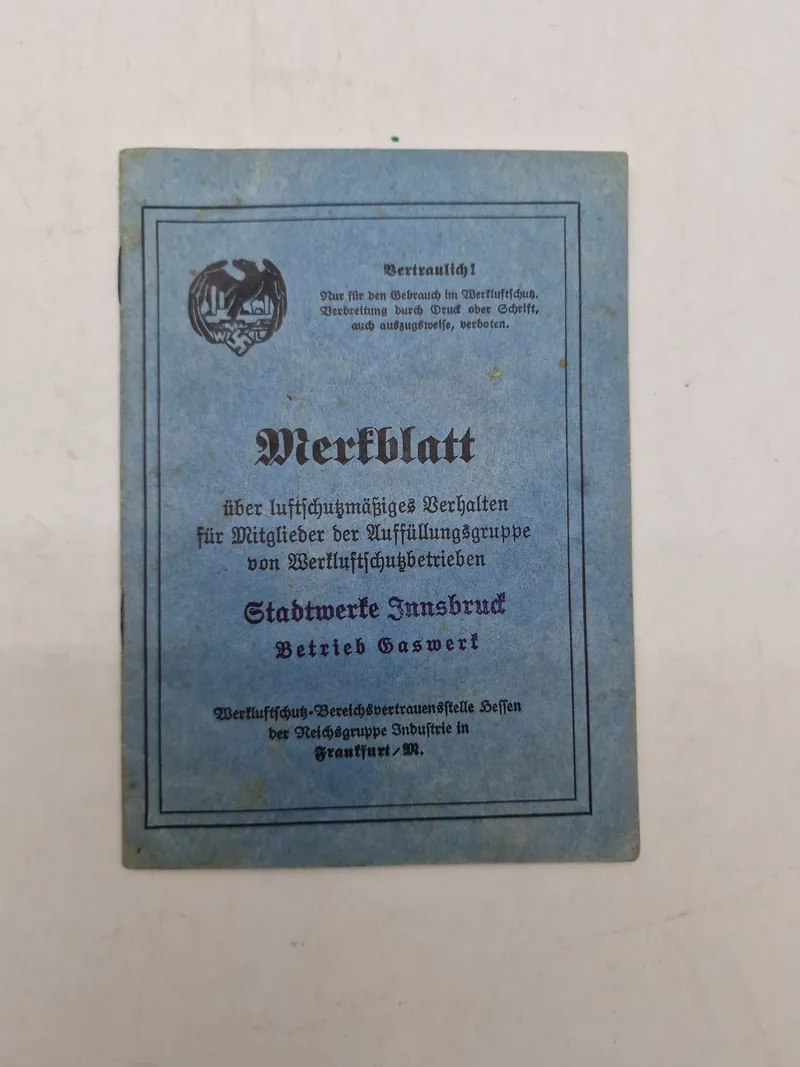 Originalt tysk Mertblatt - ww2