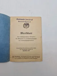 Originalt tysk Mertblatt - ww2