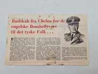 Originalt Nedkastet Sort propaganda  - ww2