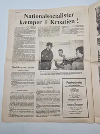 Originalt eks af den danske nazistiske avis “Fædrelandet” men fra Ny Nazisterne