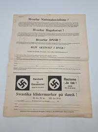 Originalt eks af den danske nazistiske avis “Fædrelandet” men fra Ny Nazisterne