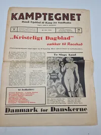 Originalt eks af den danske nazistiske avis “Kamptegnet”