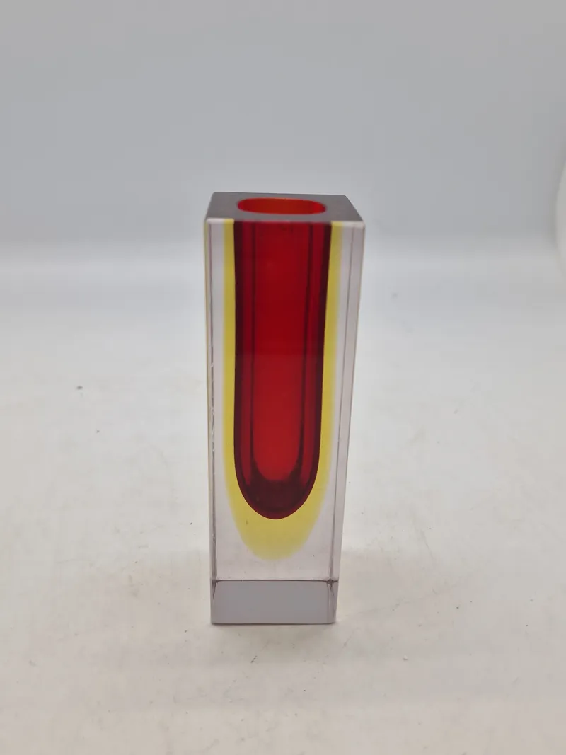 Original italiensk Murano Alessandro Mandruzzato block vase