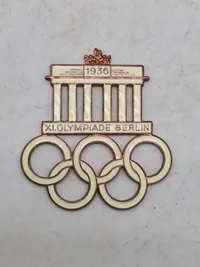 Originalt tysk olympiade mærke - 1936 (Stor udgave)