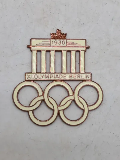 Originalt tysk olympiade mærke - 1936 (Stor udgave)