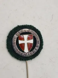 Original nål - Den danske brigade i Tyskland - emalje og sterlingsølv