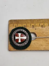 Original nål - Den danske brigade i Tyskland - emalje og sterlingsølv