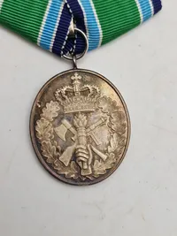 Originalt HJV anciennitetstegn af sterlingsølv