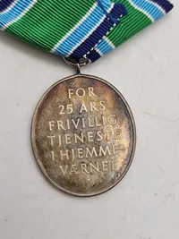 Originalt HJV anciennitetstegn af sterlingsølv