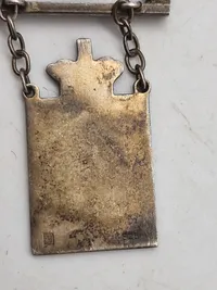 Originalt Georg Jensen kongemærke - emalje og sterlingsølv