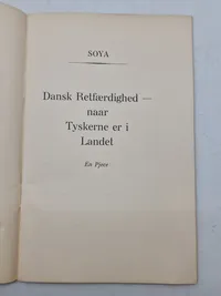 Originalt hæfte - Dansk retfærdig når tyskerne er i landet