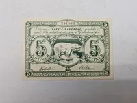 Sjælden original 5 krone seddel - Grønlands styrelse