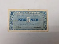 Original dansk 5 krone seddel