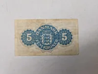 Original dansk 5 krone seddel