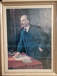 Stort originalt billede af Lenin - skal afhentes i Vordingborg
