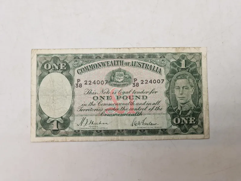 Original australsk seddel