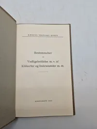 Hærens tekniske Korps

Bestemmelser for Vedligeholdelse m. v. af

Kikkerter og Instrumenter m. m.
