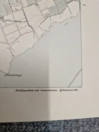 Originalt kort over skydeterrænet på Amager fælled
