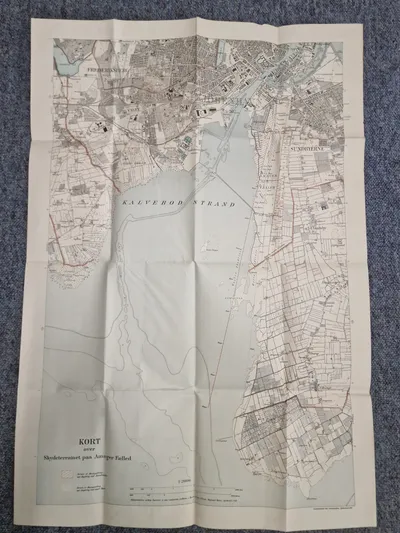 Originalt kort over skydeterrænet på Amager fælled