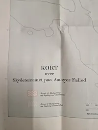 Originalt kort over skydeterrænet på Amager fælled
