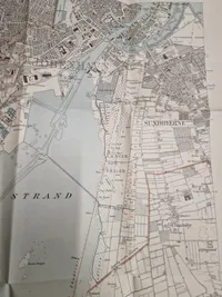 Originalt kort over skydeterrænet på Amager fælled