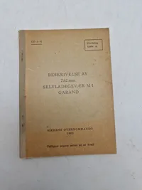 BESKRIVELSE AV

7.62 mm

SELVLADEGEVÆR M1 GARAND

HERENS OVERKOMMANDO 1963