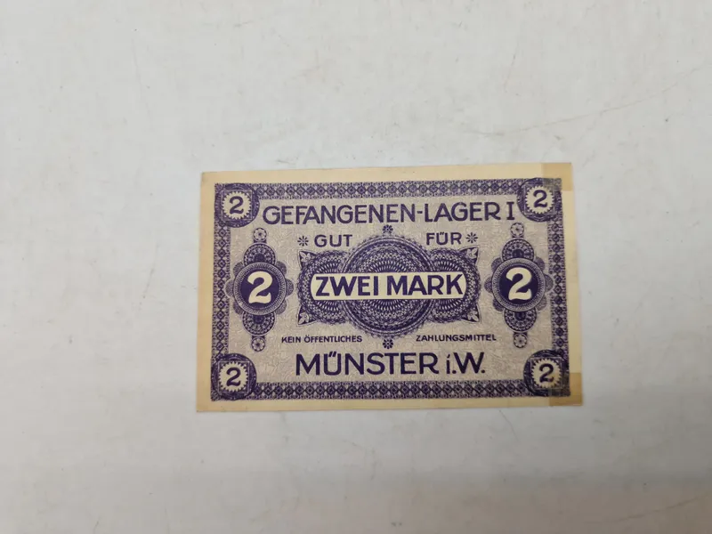 Original 2 mark ww1 Kriegsgefangenenlager Münster