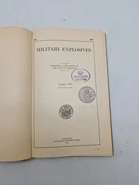 MILITARY EXPLOSIVES

PREPARED IN THE OFFICE OF THE CHIEF OF ORDNANCE