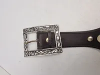 Originalt Vintage Argentina Gaucho Leather belt - prydet med mønter og pynt