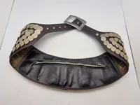 Originalt Vintage Argentina Gaucho Leather belt - prydet med mønter og pynt