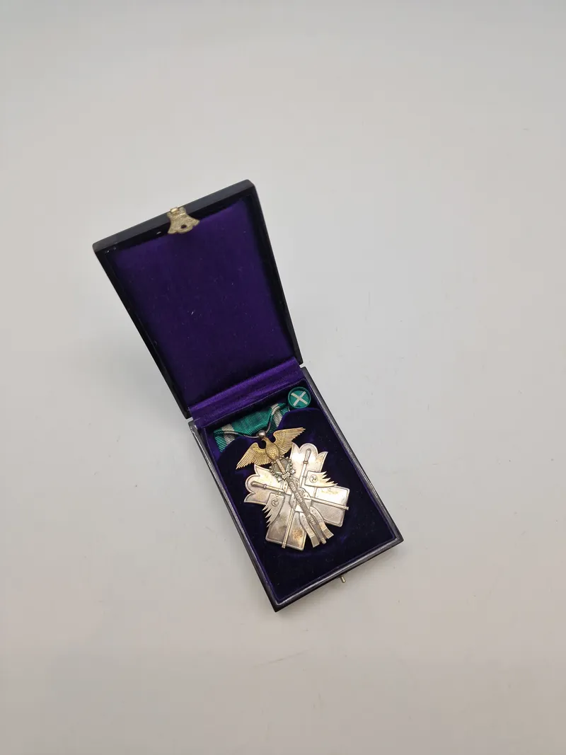 Original WWII Japanese Order of the Golden Kite 7th Class with Case & Rosette