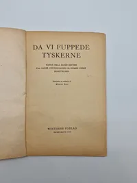 Original bog fra 1945 - Da vi fuppede tyskerne