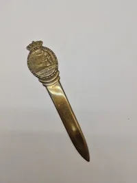 Veludført brevåbner - til minde om genforeningen 1920