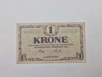 Original dansk 1 krone seddel