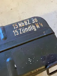 Sjælden original tysk kasse til M/24 stavhåndgranater (nebel/røg)