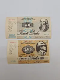 Originale reklame sedler - Bornholms Nationalbank