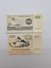 Originale reklame sedler - Bornholms Nationalbank