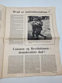 Originalt eks af den danske  nazistiske avis “Fædrelandet”