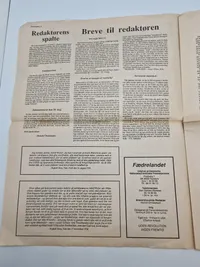 Originalt eks af den danske  nazistiske avis “Fædrelandet”