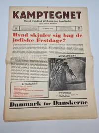 Originalt eks af den danske  nazistiske avis “Kamptegnet”