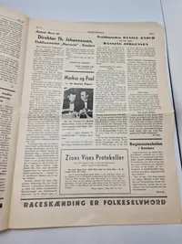 Originalt eks af den danske  nazistiske avis “Kamptegnet”
